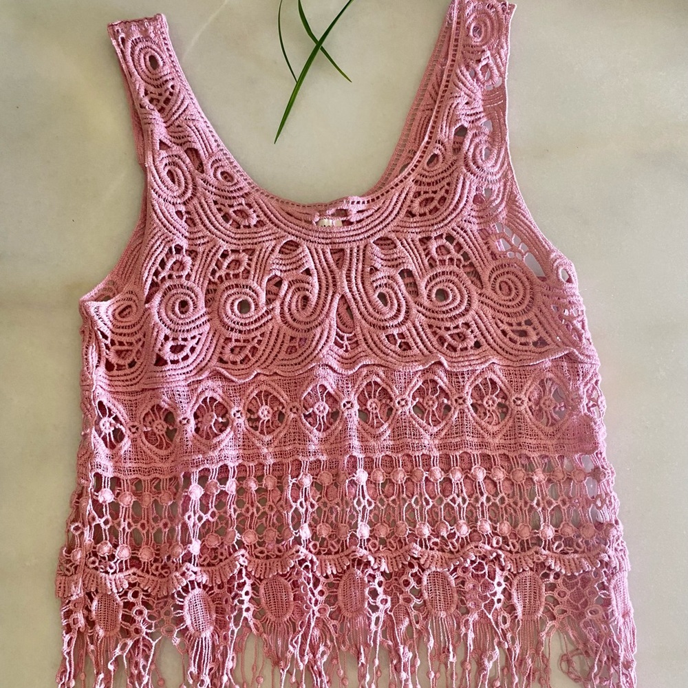 Ellie & Kate Sleeveless Crochet Top